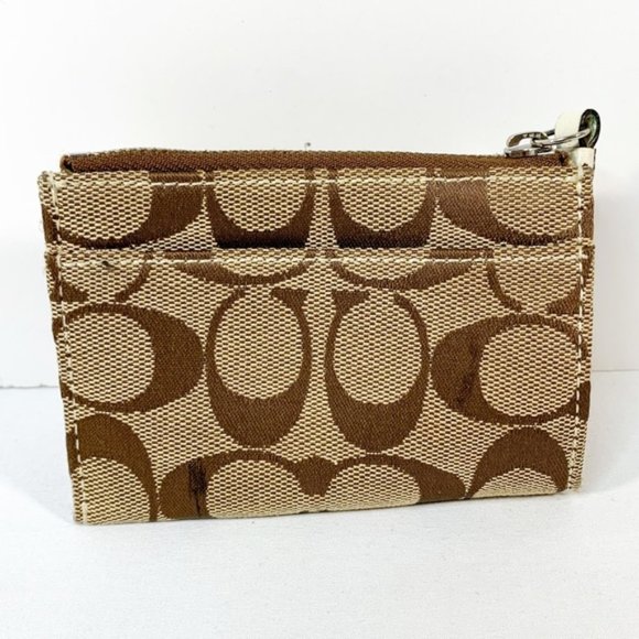 COACH Logo Mini Coin Wallet Purse Flap Zipper Bags - Picture 2 of 2